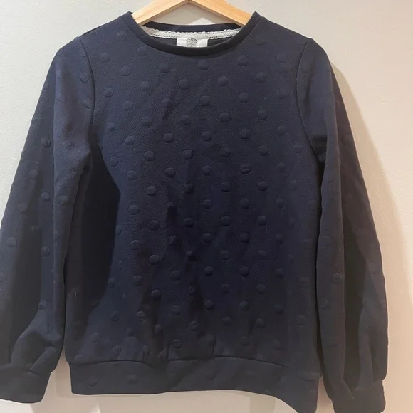 Anthropologie Lili’s Closet Textured Polka Dot Pullover - Picture 1 of 3